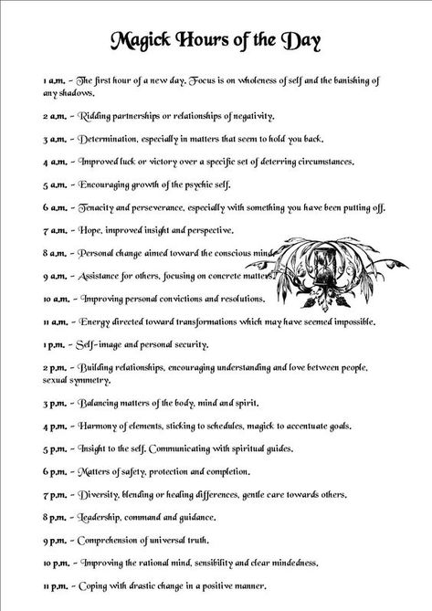 Magick Hours of the Day – Witches Of The Craft® Man Back, Witchcraft Spells For Beginners, Spells For Beginners, Wiccan Magic, Magic Spell Book, Grimoire Book, Eclectic Witch, Magick Spells, Wiccan Spell Book