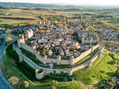 To truly appreciate the medieval fortress of Cité de Carcassonne in southern #France, you have to…” Medieval Cities, Carcassonne France, Medieval Castles, France Aesthetic, Medieval Fortress, Chateau France, Walled City, Cities In Europe, Beautiful Castles