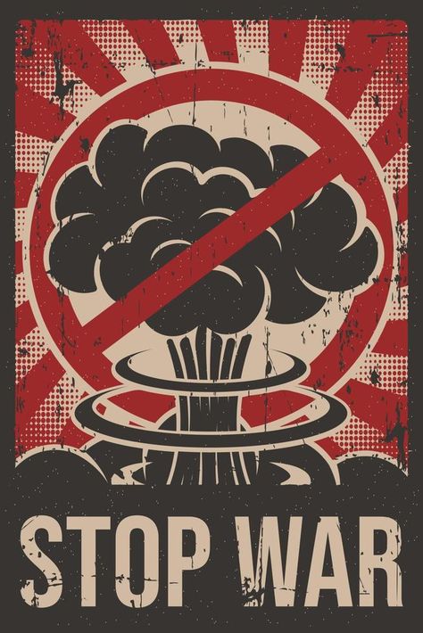 Stop War Protest Message Retro Poster Rustic Poster, Revolution Poster, Communist Propaganda, Protest Posters, Protest Art, Propaganda Posters, Vector Photo, Retro Poster, Premium Vector