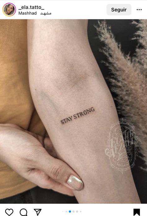 Tattoo Stay Strong, Stay Strong Tattoo, Strong Tattoos, Meaningful Tattoo Quotes, Cats Photos, Meaningful Tattoo, Cute Cats Photos, Tattoo Feminina, Stay Strong