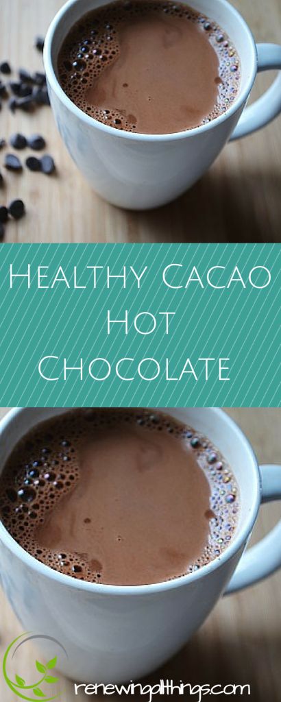 Cacao Hot Chocolate, Gluten Free Hot Chocolate, Healthy Hot Chocolate Recipe, Chocolate Surprise, Healthy Hot Chocolate, Cacao Recipes, Winter Drink, Hot Cocoa Recipe, Cocoa Recipes