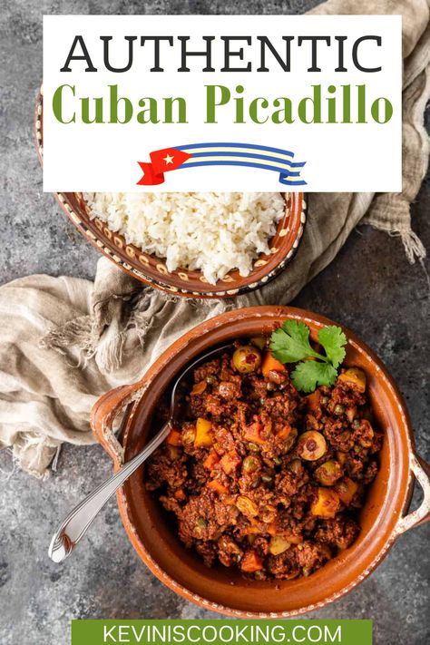 This Authentic Cuban Picadillo recipe is easy to make and loaded with genuine Latin American flavor. Bursting with ground meat, capers, olives, and raisins, this dish is beefy, briny, slightly sweet, and incredibly satisfying. I never would have guessed these ingredients go together, but taste and see! This beef picadillo recipe takes only 15 minutes to prepare and less than an hour to cook. What a great way to expand your palate while impressing your friends! Best Cuban Picadillo Recipe, Cuban Picadillo Authentic, Picadillo Recipe Cuban, Authentic Cuban Picadillo Recipe, Picadillo Recipe Mexican, Cuban Picadillo Recipe, Cuban Picadillo, Beef Picadillo, Indulgent Recipes