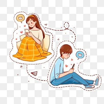 tanabata,cartoon,valentines day,lovers,520,long distance relationship,texting,in love,hand painted,original,cartoon hand drawn,love clipart,cartoon clipart,couple clipart,day clipart,message clipart,image clipart,long clipart,texting clipart,distance clipart Long Distance Illustration Couple, Drawing For Long Distance Relationship, Long Distance Friendship Drawing, Long Distance Couple Drawing, Long Distance Illustration, Distance Love Illustration, Texting Illustration, Long Distance Relationship Anime, Long Distance Relationship Drawings