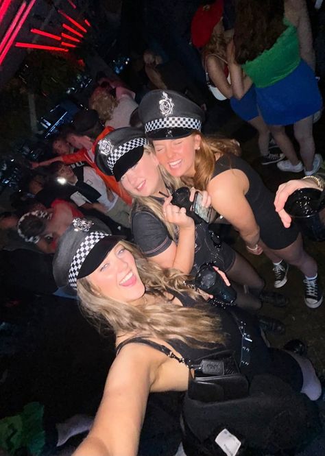 cops and convicts social, cops and robbers social, halloween costume, social theme, party costume, police outfit, themed party, themed night out Police Officer Outfit Halloween, Cops And Robbers Theme Party, Police Theme Bachelorette Party, Cops Halloween Costume, Cops And Robbers Theme, Cop And Robber Costume, Cops And Robbers Birthday Party, Robbers Costume, Cops And Robbers Party