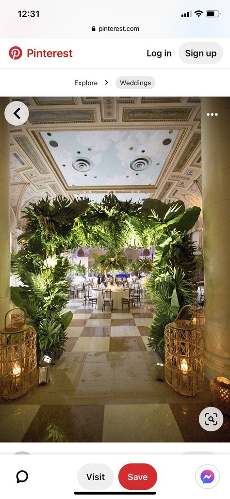 Jungle Wedding Theme, Havana Nights Theme, The Breakers Palm Beach, Havana Nights Party, Beach Wedding Venues, Breakers Palm Beach, Jungle Wedding, Tropical Wedding Theme, Event Entrance