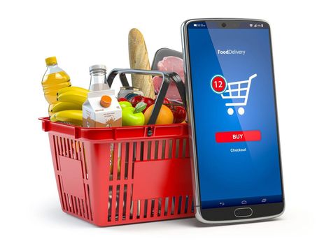 Delivery Food, Push Cart, Grocery Market, Grocery Supermarket, Meal Delivery Service, Consumer Behaviour, Online Grocery Delivery, Online Grocery Shopping, Grocery Online