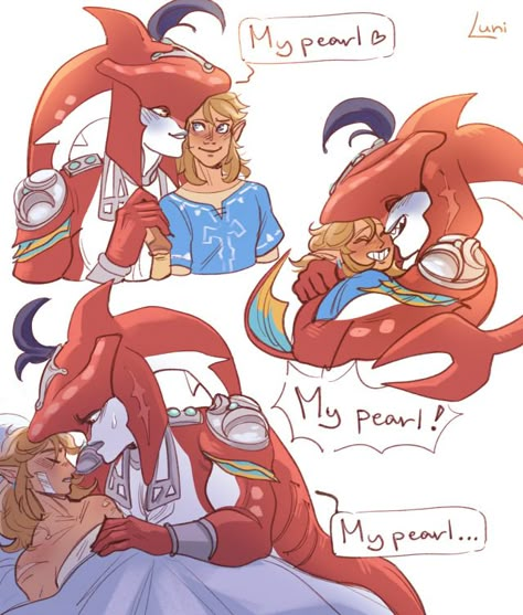 Link X Prince Sidon, Sidon X Link Fanart, Sidlink Fanart, Sidon X Link Mpreg, Prince Sidon Art, Link And Prince Sidon, Prince Sidon X Link, Sidon X Link, Prince Sidon X Link Mpreg