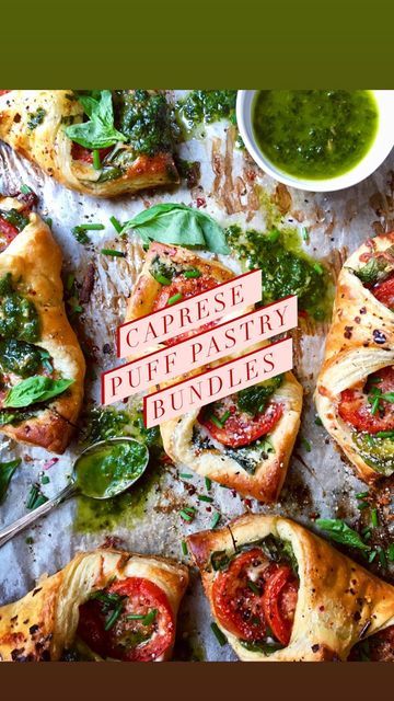 Diane Morrisey on Instagram: "A Caprese salad could take many forms. This version wraps tomatoes mozzarella basil and spinach up into a puff pastry bundle and drizzles it with a pesto oil. Need a simple dinner idea? Grab some Puff Pastry and channel your inner Caprese! 🍅 🌿 Puff Pastry. Mozzarella. Tomato. Pesto. Nuff said👌 . . Caprese Puff Pastry Bundles . . . 2 sheets thawed puff pastry 6-7 plum tomatoes, sliced 2 cup shredded mozzarella Grated parmesan salt and pepper red chili flakes 2 Caprese Puff Pastry Bundles, Caprese Puff Pastry, Diane Morrisey Recipes, Pesto Oil, Appetizer Desserts, Puff Pastry Bundles, Appetizers Summer, Grill Shrimp, Grilled Shrimp Salad