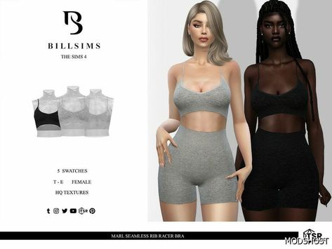 Download Marl Seamless RIB Racer BRA & Shorts SET for Sims 4 at ModsHost NOW! This bra and shorts feature a marl ribbed material with a seamless design and a racer style! Female, Teen-Elder Custom Shadow Map HQ Mod Compatible Sleepwear 5 Swatches CAS Thumbnails Included Type: Tops #sims #sims4cc #clothing #teen #videogames #gaming #female Sims 4 Loungewear, Sims 4 Loungewear Cc, Mimi Dress, Free Sims 4, Free Sims, Best Mods, Family Christmas Pajamas, Sims 4 Clothing, Sims 4 Mods