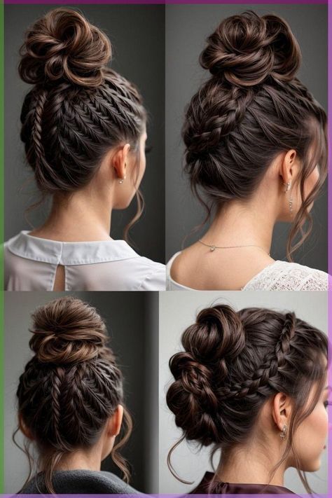 Braids Into Messy Bun, Fishtail Ponytail, Messy Ponytail Hairstyles, Prince Hair, Peinados Recogidos, Chic Hairstyles, Hairdo For Long Hair, Boho Hairstyles, Modern Vibe