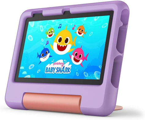 Amazon Fire 7 Kids Tablet (2022) - ages 3-7. 2 year worry-free guarantee, 10-hour battery, ad-free content, 1TB expandable storage, parental controls, durable high-resolution screen, kid-proof case with built-in kickstand, 16GB, Purple Brand: Amazon 4.6 4.6 out of 5 stars 10,398 ratings | 330 answered questions Climate Pledge Friendly Climate Pledge Friendly Educational Goals, Amazon Fire Tablet, Fire Kids, Tablet Amazon, Prime Deals, Kid Tablet, Alexa Skills, Kids Tablet, Fire Tablet