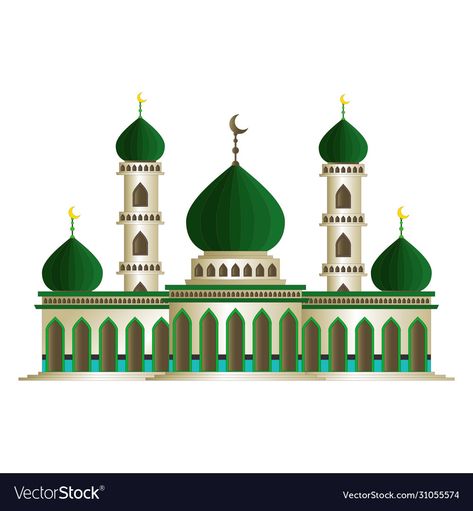 Islamic Building, Arabic Pattern Design, Mosque Building, Pencil Sketch Tutorial, Building Cartoon, Islamic Background Vector, Islamic Calligraphy Quran, Islamic Mosque, Mosque Vector