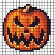 Spooky perler bead Jack o lantern Halloween Hama Beads Halloween, Halloween Cross Stitch Patterns, Holiday Cross Stitch, Halloween Beads, Halloween Cross Stitches, Hama Beads Patterns, Mini Cross Stitch, Pixel Art Pattern, Halloween 2018