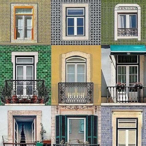 Vivid Color Palette, Azulejos Tiles, Colorful Architecture, Riverside House, Portugal Travel Guide, Lisbon Travel, Painting Ceramic Tiles, Portuguese Tiles, Portugal Travel