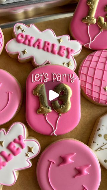 Breanna Deeds on Instagram: "Let’s party! Charley turned 13! 🪩

#customcookies #decoratedcookies #cookiesofinstagram #cookieart  #edibleart #preppycookies #partycookies #discocookies #groovycookies #satisfyingvideos #cookiedecoratingvideos" Disco Ball Sugar Cookies, 13th Birthday Cookies, Cowgirl Birthday, Cookie Art, 13th Birthday, Edible Art, Birthday Cookies, Custom Cookies, Bat Mitzvah