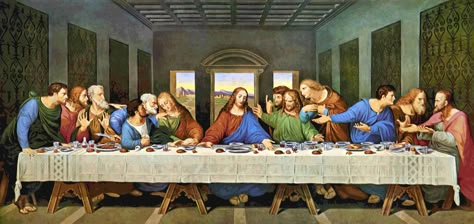 La ultima cena Autor-Leonardo Da Vinci Año-1495_1498 Esta exponiendo suys ideas y penssamientos sobre lo que cree. Last Supper Painting, Da Vinci Last Supper, The Last Supper Painting, Lords Supper, Holy Thursday, Maundy Thursday, Last Dinner, Most Famous Paintings, Freddy Mercury