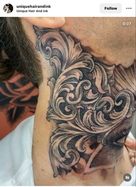 Front Neck Tattoo, Laugh Now Cry Later, Throat Tattoo, Filigree Tattoo, Neck Tattoo, Tattoo Design Drawings, Back Tattoo, Polynesian Tattoo, Tattoos For Guys