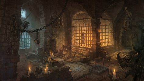 ArtStation - underground prison, Byung-ju Bong Castle Dungeon Aesthetic, Dungeon Concept Art, Game Dungeon, Dungeon Rpg, Dungeon Aesthetic, Heroic Fantasy, Underground Cities, Jaime Lannister, Location Inspiration