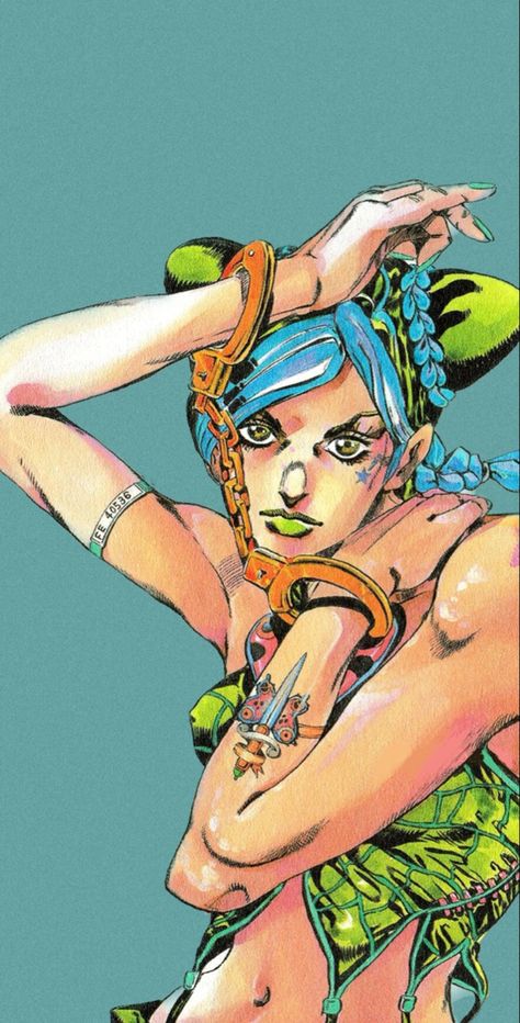 Jojo's Bizarre Adventure Manga Panels Color, Joylene Cujoh Wallpaper, Jojo's Bizarre Adventure Official Art, Jolyne Cujoh Wallpaper, Jolyne Kujo Manga, Stone Ocean Wallpaper, Jojo's Bizarre Adventure Art, Jolyne Wallpaper, Joestar Birthmark