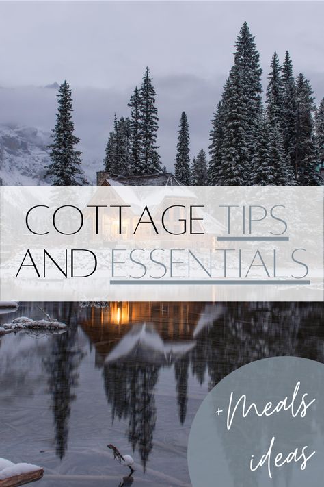 Cabin Food Weekend, Cottage Packing List, Farm Bungalow, Cabin Packing List, Chalet Plan, Cabin Meals, Vacation Meal Planning, Cabin Weekend, Snow Cabin