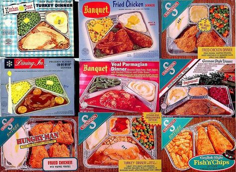 The TV dinners (Swanson & Banquet) I remember eating back in the days. 70's, 80's, vintage, retro foods, oldschool meals.  G;) Tv Dinner, Instant Recipes, Thought Catalog, Retro Recipes, Vintage Memory, Oldies But Goodies, I Remember When, American Food, Good Ole