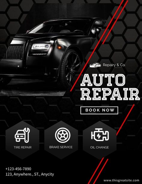 Mechanic Flyer Design, Car Detailing Poster, Car Service Poster, Automotive Graphic Design, Car Service Design, Car Flyer Design, Flyer Car, Car Poster Design, Automotive Poster