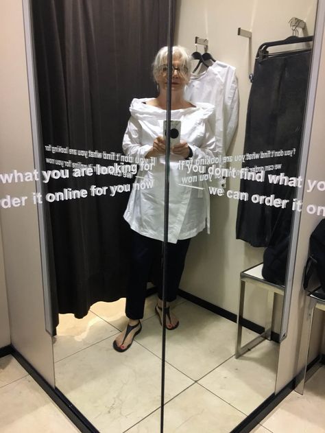 Annals of Bad Design: Fitting Room Mirror Stenciled with Busy Signage Fitting Room Signage, Changing Room Mirror, Changing Room Signage, Public Changing Room Design, Dressing Room Signs Boutique, Warning Reflections In This Mirror, Large Scale Wall Art, Room Signage, Changing Room