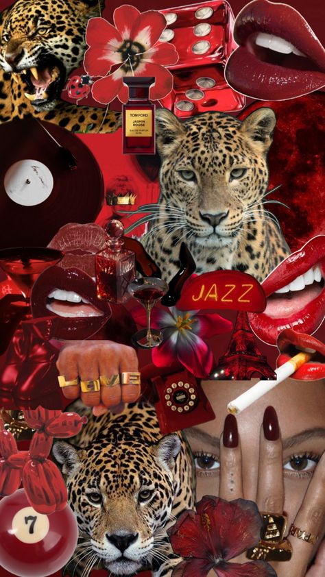 Image Girly, Cheetah Print Background, Red And Leopard, Vision Collage, Leopard Print Background, Red Leopard Print, Cute Laptop Wallpaper, Magazine Collage, Iphone Wallpaper Themes