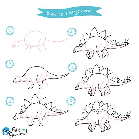 Stegosaurus Drawing Tutorial Stegosaurus Drawing, Easy Dinosaur Drawing, Draw And Colour, Dino Drawing, Dinosaur Sketch, Dinosaur Drawing, Drawing Tutorials For Beginners, Drawing Tutorials For Kids, Best Drawing