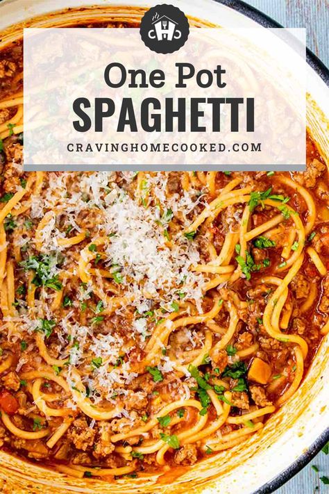 Ragu Spaghetti Recipes, Spaghetti Recipes One Pot, Spaghetti With Raos Sauce, Raos Marinara Recipe Pasta, Easy Spaghetti Recipes With Ground Beef, Spaghetti With Ground Sausage, Spaghetti Recipes With Raos Sauce, One Pot Spaghetti With Meat Sauce, Easy Spaghetti Recipes With Jar Sauce