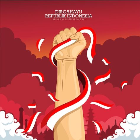 Poster Independence Day, Independence Day Greeting Cards, Indonesian Independence, Independence Day Poster, Christmas Advertising, Independent Day, Independence Day Background, Independence Day Celebration, Hut Ri