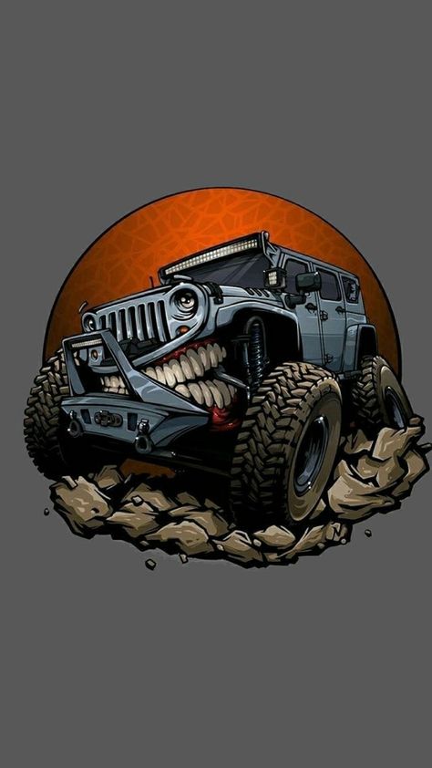 Mobil Off Road, Jeep Art, Jeep Wallpaper, Jeep Stickers, Cartoon Cars, Cars Jeep, Deadpool Wallpaper, Cool Car Drawings, Cool Car