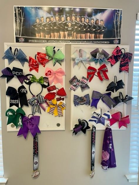 Wanted to share this great idea for displaying CHEER BOWS. Purchased Magnetic Dry Erase Boards that have wood frames and magnetic utility hooks form Amazon. Love how this turned out. Please use links below. Both items are currently on sale for a great price. Frames available in 20x30 or 30x40 inch sizes. https://amzn.to/3LxbSYQ Utility Hooks (Cut and paste link below) are available in white, black, blue, green, purple, red, silver and gold https://amzn.to/3YZ30y9 Magnetic Dry Erase Board, Bow Display, Dry Erase Boards, Magnetic White Board, Cheer Bow, Utility Hooks, Ink Stain, Cheer Bows, Amazon Shopping