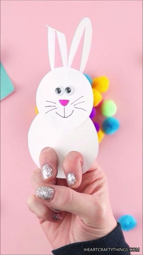 Påskeaktiviteter For Barn, Easter Crafts Diy Kids, Bunny Craft, Easter Arts And Crafts, Fun Easter Crafts, Toddler Arts And Crafts, Puppet Crafts, Easy Easter Crafts, Hand Crafts For Kids