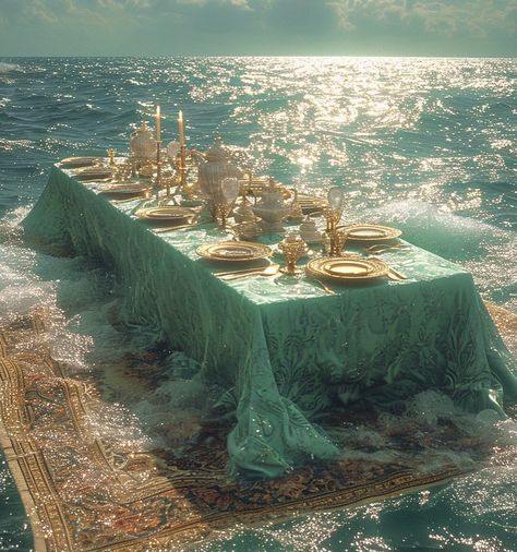 Images Terrifiantes, Mermaid Aesthetic, Mermaid Dreams, Fantasy Aesthetic, Dreamy Art, Fantasy Landscape, Fantasy World, The Table, Pretty Pictures