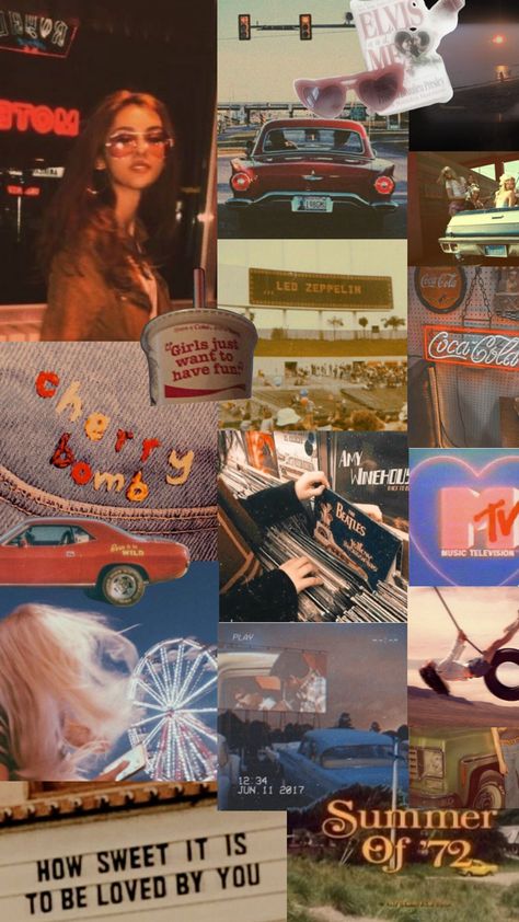 90s Mood Board, Aesthetic Wallpaper Retro, 80s Rock Aesthetic, 90s Mood, 60 Aesthetic, Mood Board Aesthetic, 80’s Aesthetic, Elvis And Me, Digital Pics