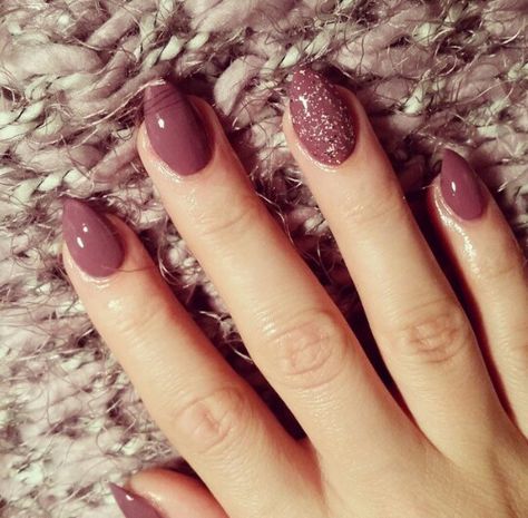 #fullset of #entity #acrylicinfills with #opi #polish in #i'mfeelingsashy #layered with #letsdoanythingwewant on #accent #nails #mauve #purple #gorgeous #autumn #colour #littlebitofsparkle #glitter #nailart #nailfashion #nailstyle #naildesign #nailtrends #freelance #nailtech #southport #uk #nailsbysian Mauve Sparkle Nails, Mauve Toenails, Mauve Nails With Accent, Mauve Nails With Glitter, Dark Mauve Nails, Mauve Fall Nails, Natural Fake Nails, Shellac Nail Colors, Nails Extension