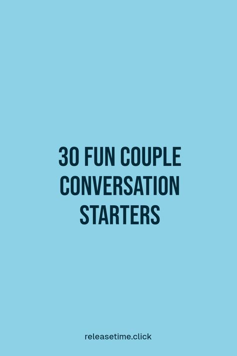 Looking to spark exciting discussions with your partner? Check out these 30 engaging conversation starters for couples designed to deepen your connection and enhance your communication. From lighthearted topics to thought-provoking questions, you'll uncover new sides of each other every time. Perfect for date nights or lazy weekends, these prompts will change up the usual chit-chat into meaningful dialogue that strengthens your relationship. Get ready to talk and connect like never before! How Do You Start A Conversation, Conversation Starters For Couples Text, Relationship Topics To Talk About, Date Questions Relationships, Relationship Conversation Topics, Getting To Know You Questions Dating Conversation Starters, Talking Stage Questions, Couple Conversation Starters, Relationship Conversation Starters