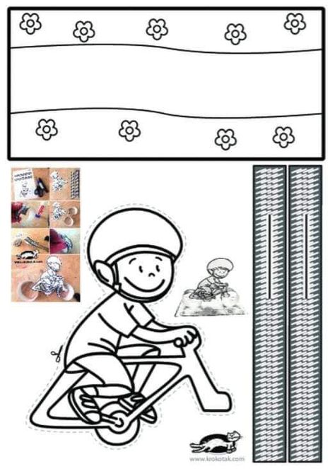 Bicycle Crafts, Clown Crafts, Recycled Toys, Preschool Activities Printable, Classroom Tips, Paper Doll House, Printables For Kids, Paper Weaving, Preschool Art Activities