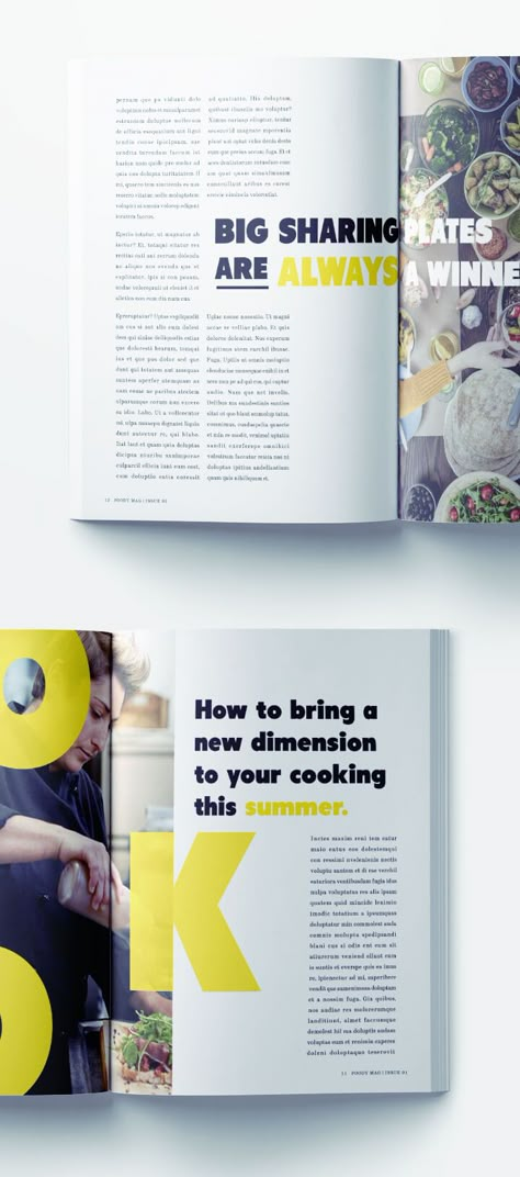 Magazine Spread Layout, Food Magazine Layout, Typography Magazine, Indesign Free, Graphic Design Magazine, Cooking Magazine, Cv Inspiration, What Is Fashion Designing, Magazine Layout Inspiration