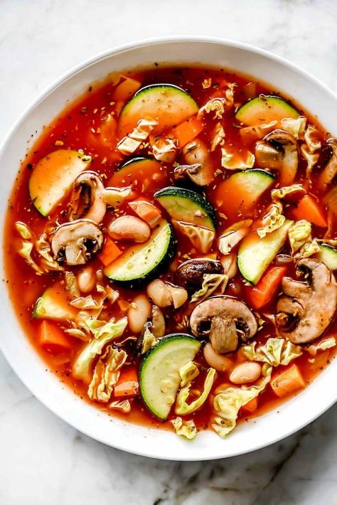 The BEST Healthy Cabbage Soup - foodiecrush.com Cabbage Weight Soup, Cabbage Bean Soup, Asian Cabbage Soup, Cabbage Chicken Soup, Weight Watchers Cabbage Soup, Healthy Cabbage Soup, Healthy Cabbage, Weight Watchers Soup, Cabbage Soup Diet