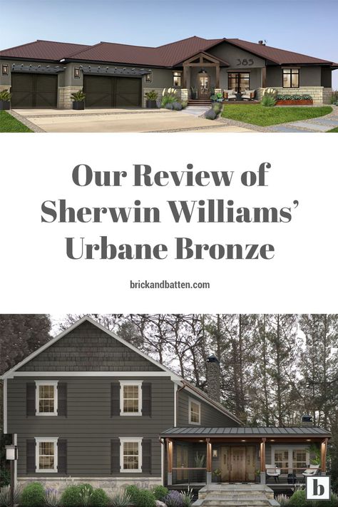 Sherwin Williams Exterior Urbane Bronze, Urbane Bronze Home Exterior, Urbane Bronze Exterior House Paint, Exterior Urbane Bronze, Sherwin Williams Bronze Urbane, Urban Bronze Exterior House Paint, Bronze Exterior Paint Color, Sherwin Williams Urbane Bronze Exterior, Sw Urbane Bronze Exterior