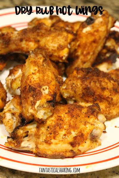 Fantastical Sharing of Recipes: Dry Rub Hot Wings Dry Rub Wings, Hot Wings Recipe, Buffalo Chicken Wings Recipe, Hot Wing Recipe, Man Recipes, Lemon Pepper Wings, Spicy Wings, Bite Size Food, Carlsbad Cravings