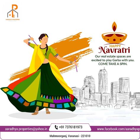 Navratri wishes Navratri Creative Ads For Real Estate, Creative Navratri Poster Design, Navratri Design, Dussehra Creative Poster Real Estate, Digital Marketing Navratri Creative Ads, Navratri Real Estate Ads, Chaitra Navratri Creative Ads, Real Estate Navratri Post, Navratri Pictures