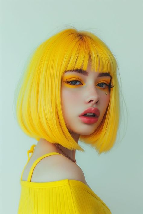 Portrait Reference Female Faces, Face Drawing Reference, Face Photography, Yellow Hair, Hair Reference, Portrait Inspiration, Interesting Faces, Hairstyles For Women, 인물 사진