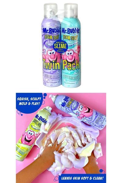 This affordable, Mr. Bubble Foam Soap 2-Pack will make bath time fun for your kids. The Mr. Bubble Foam Soap brings out your child's creativity and makes bath time full of fun creations and silly memories. Your kids will have a blast creating floating foam sculptures and colorful masterpieces on the side of the tub or shower. Washes thoroughly to leave skin soft, smooth, and squeaky clean. The gentle formula has been tested by pediatricians and dermatologists and is safe and gentle... Mr Bubble Foam Soap, Bubble Bath Soap, Unicorn Soap, Foam Sculpture, Standing Shower, Shapes For Kids, Spray Foam, Bath Time Fun, Foam Soap