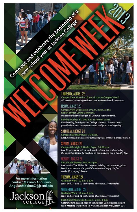 Welcome Week 2013 Welcome Week College Events, College Event Ideas, Activities Board, Slam Book, Program Coordinator, Welcome Week, Campus Activities, Academic Advising, University Events