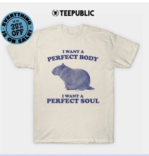 Capybara Meme, Funny Capybara, Meme Tshirts, Radiohead, Men Vintage, Perfect Body, Long Sweatshirt, Fitness Fashion, I Want