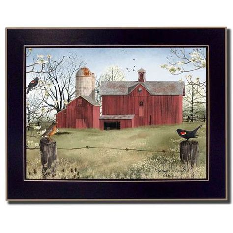 Billy Jacobs, Spring Pictures, Farm Scene, Red Barns, Textured Artwork, Red Barn, Trendy Decor, Nature Scenes, Types Of Art