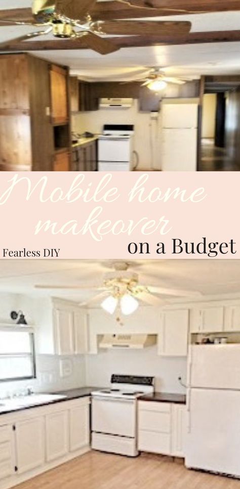 Mobile Home Diy Remodeling, Mini Home Renovations, Mobile Home To Farmhouse, Remodeling Old Trailers Mobile Homes, Painting A Trailer Mobile Homes, Renovating Mobile Home Diy, Mobile Home Restoration, Open And Airy Interior Design, Refurbish Mobile Home